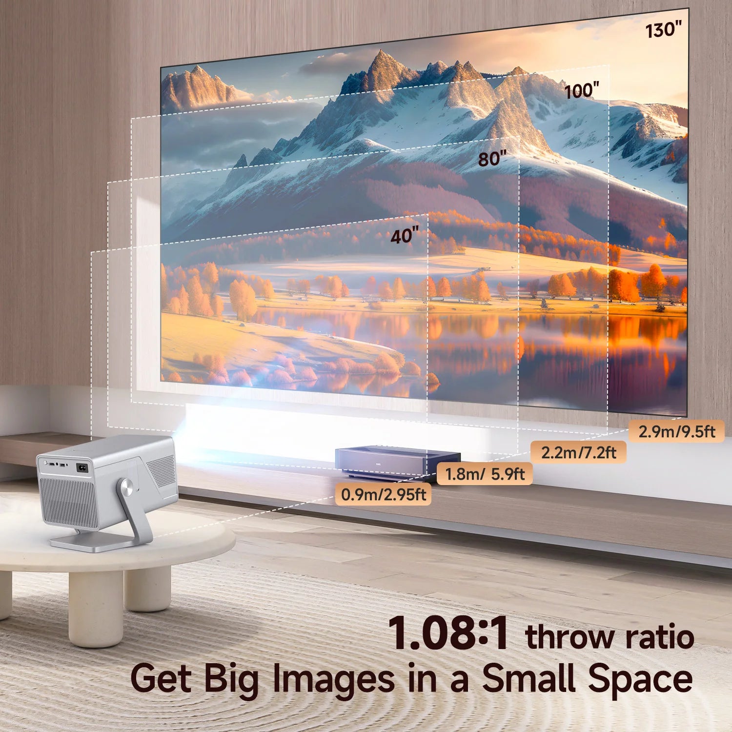 8K Android Portable Projector